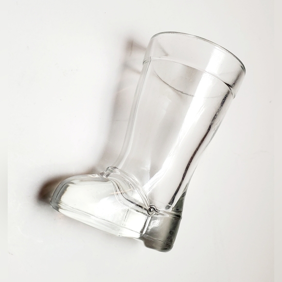 MCM Mod Dep Clear Boot Set of 2 Shot Liqueur Glasses - Picture 3 of 6